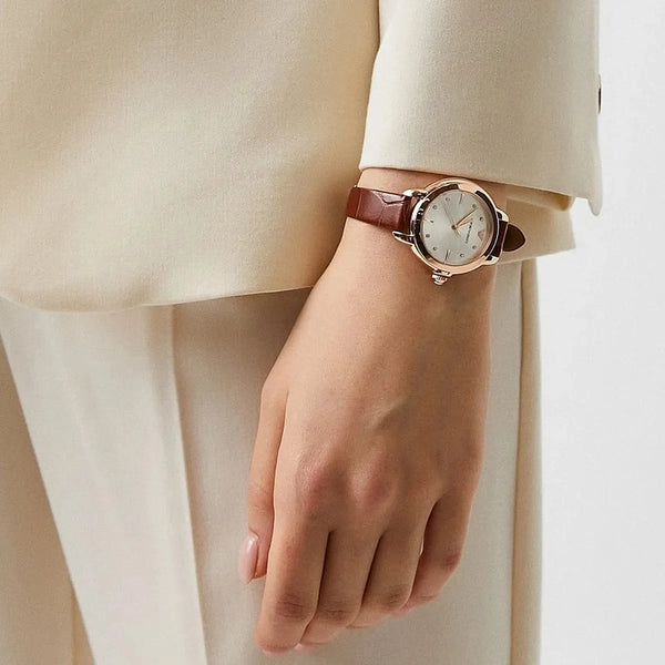 Emporio Armani Women's Rose Gold Watch, Brown Leather | Ar11525 by i-watch