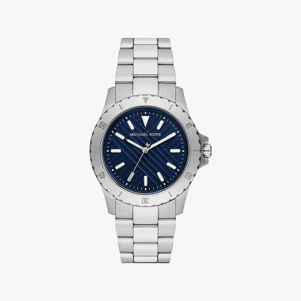 Michael Kors Men's Silver Watch, Blue Dial | Mk9079 by i-watch