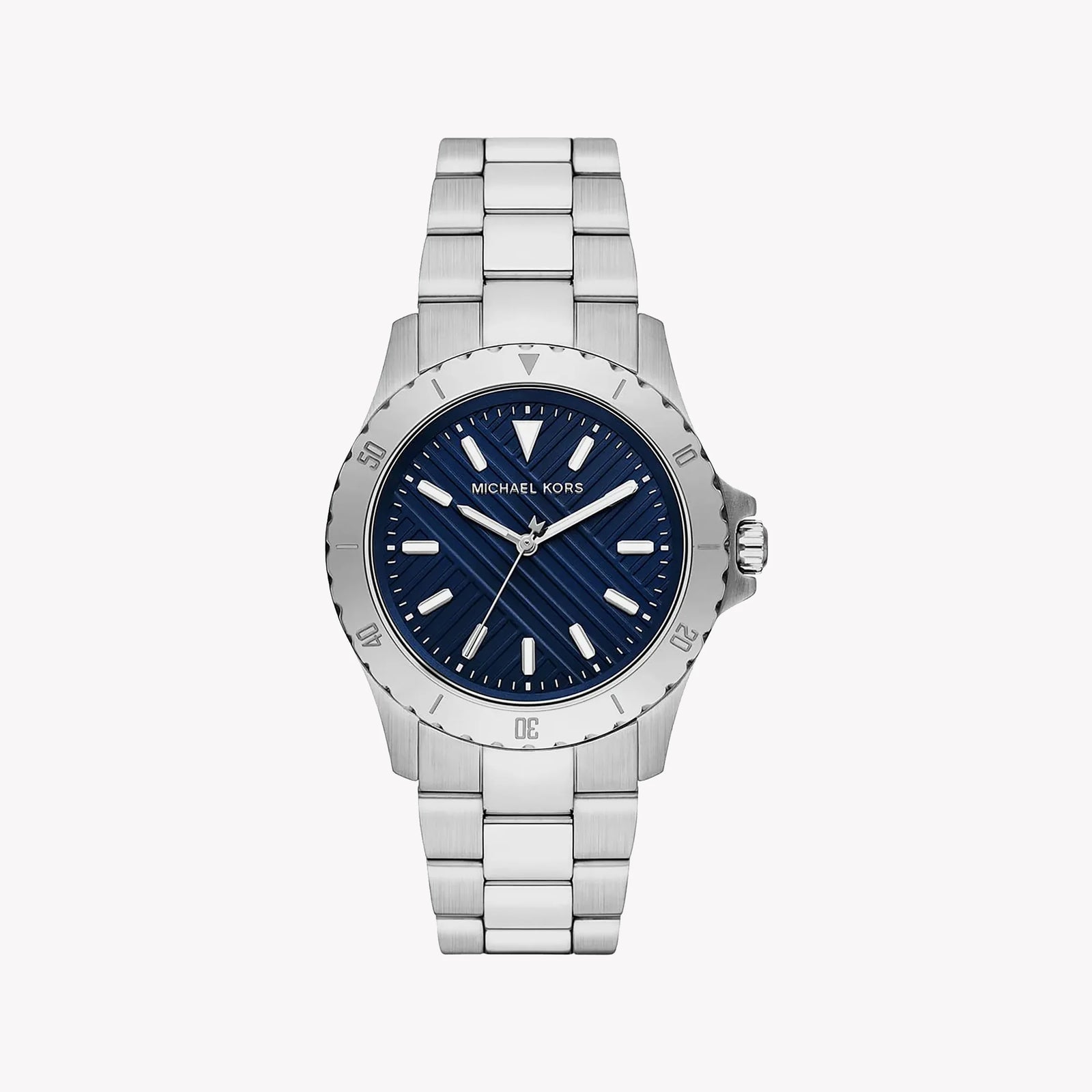 Michael Kors Men's Silver Watch, Blue Dial | Mk9079 by i-watch