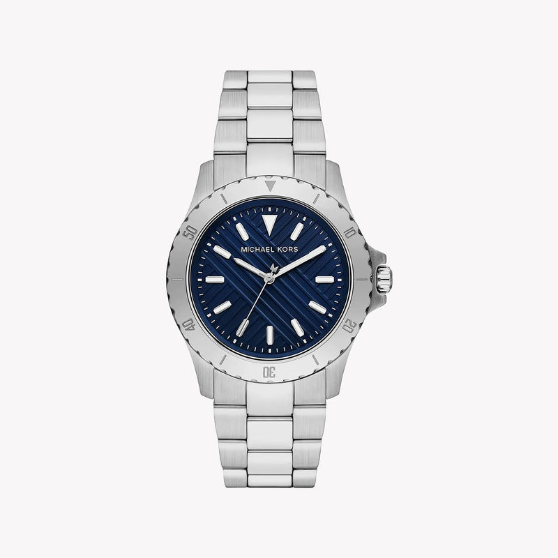 Michael Kors Men's Silver Watch, Blue Dial | Mk9079 by i-watch