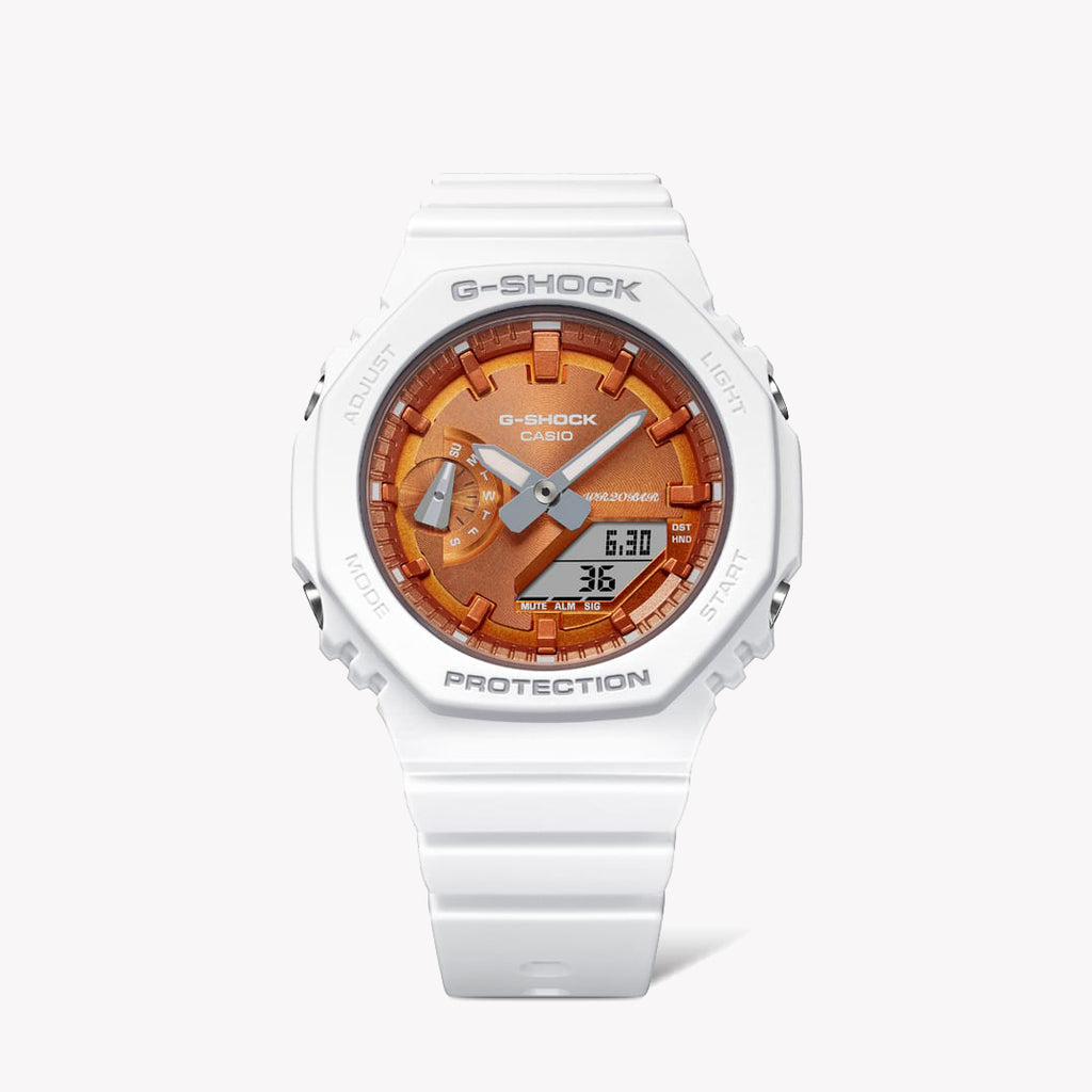 CASIO G-SHOCK GMA-S2100WS-7A OAK ADVENTURER - STYLISH WHITE & ORANGE TIMEPIECE for Every Explorer-i-Watch-4