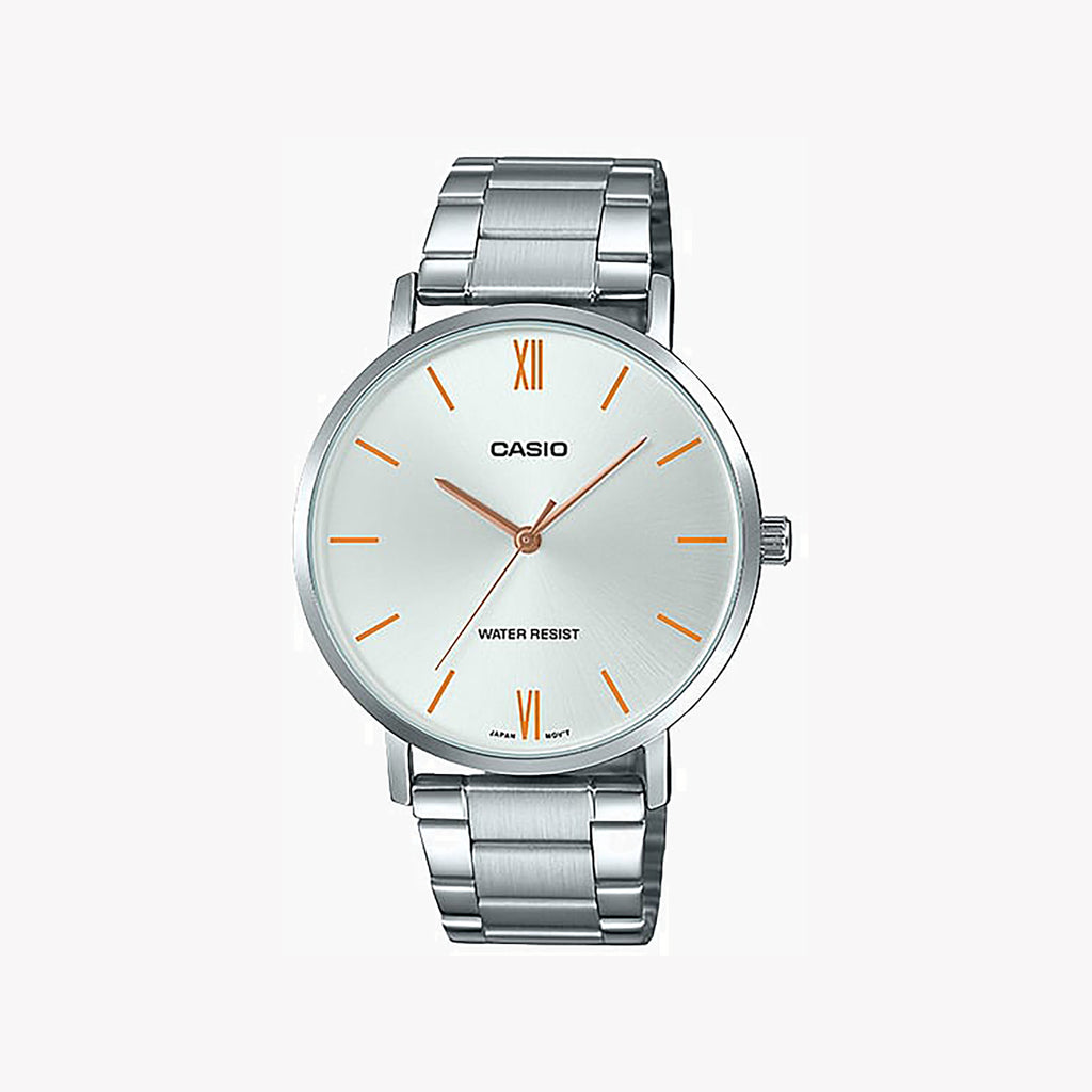 CASIO MTP-VT01D-7B - STYLISH SPORTSMAN'S TIMEPIECE - DURABLE SILVER DIAL & BAND-i-Watch-3