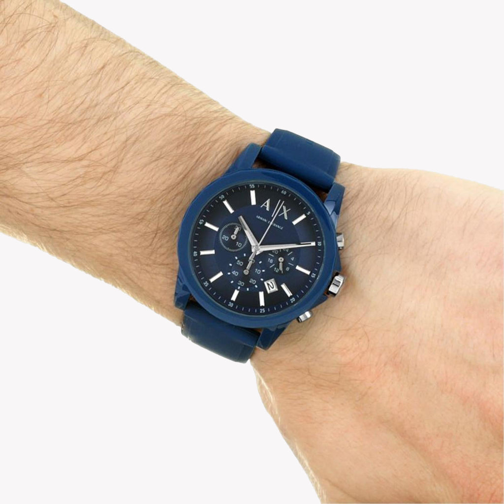 ARMANI EXCHANGE AX1327 - BOLD BLUE STAINLESS STEEL TIMEPIECE FOR MEN-i-Watch-4