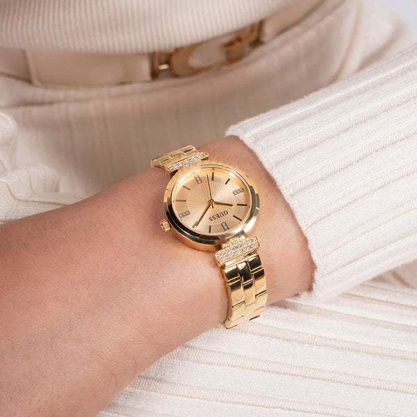 Guess Women's Gold Stainless Steel Watch, Champagne Dial | Gw0762l2 by i-watch