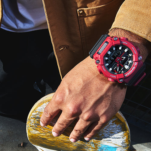 CASIO G-SHOCK GA-900-4ADR RESILIENT ADVENTURER - MEN'S WATCH with striking red case and bold black dial-i-Watch-2