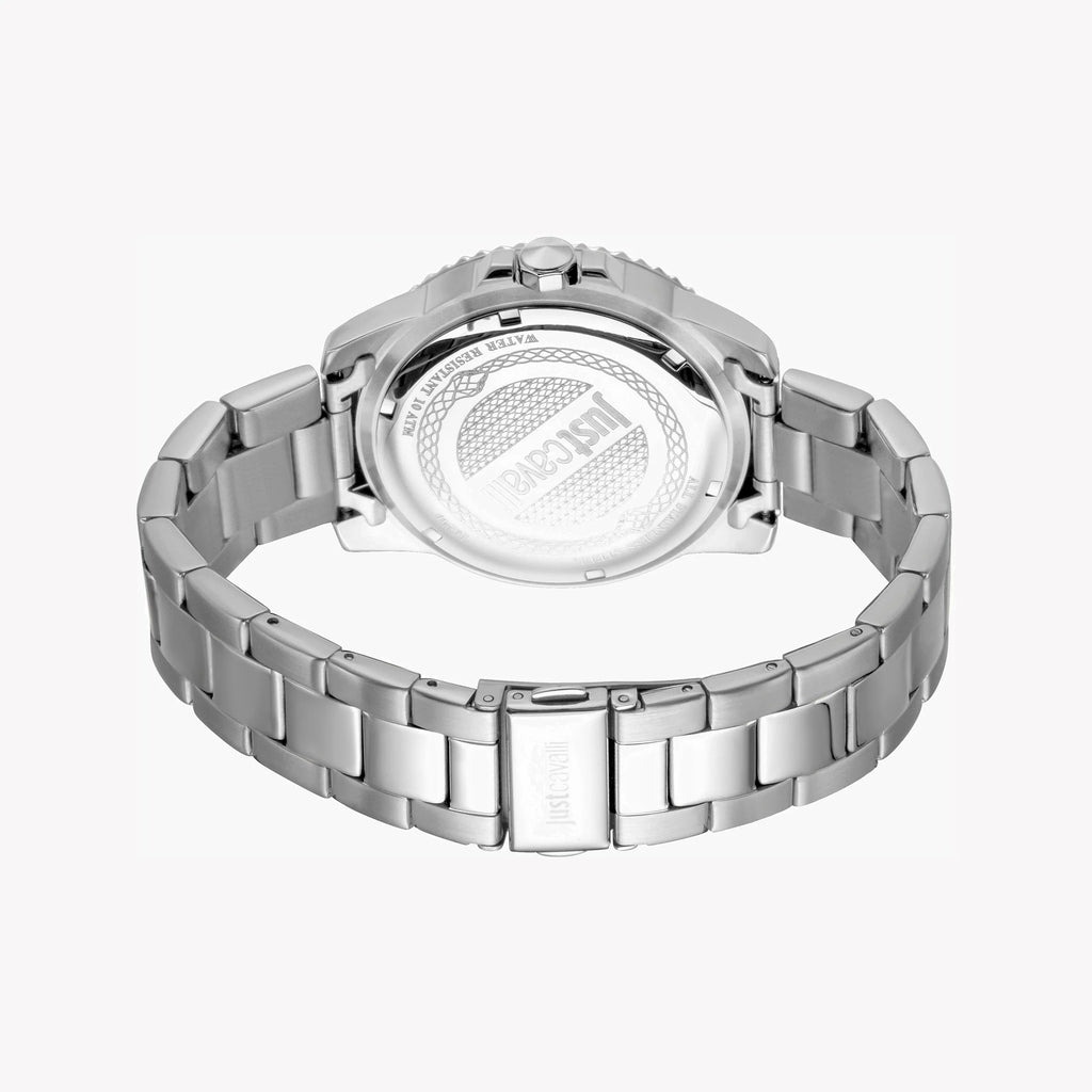 JUST CAVALLI ELEGANT STEEL - TIMELESS MEN'S WATCH WITH BLACK DIAL & SILVER BAND-i-Watch-3