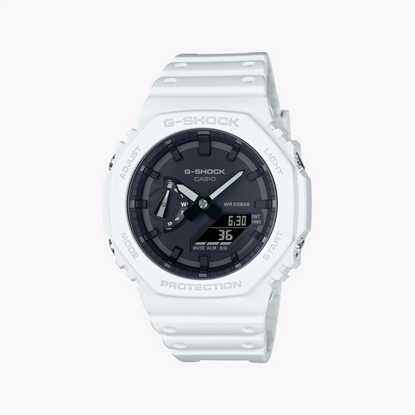G-Shock Men's White Resin Watch, Digital Display | Ga-2100-7adr by i-watch