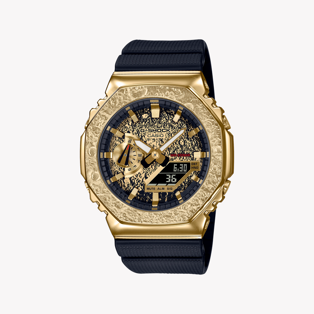 CASIO G-SHOCK GM-2100MG-1ADR OAK - GOLDEN EDGE MEN'S WATCH with Black Resin Band & Dual LED Light