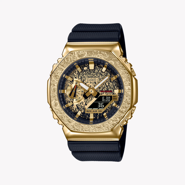 Casio G-Shock Gm-2100mg-1adr Oak - Golden Edge Men's Watch With Black Resin Band & Dual Led Light by i-watch