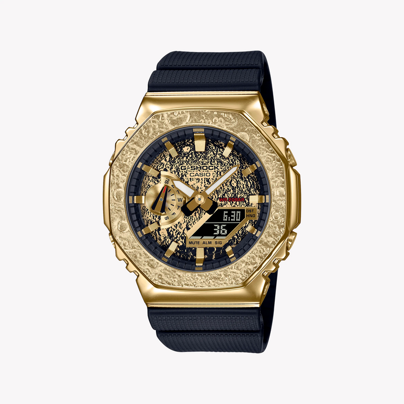 Casio G-Shock Gm-2100mg-1adr Oak - Golden Edge Men's Watch With Black Resin Band & Dual Led Light by i-watch