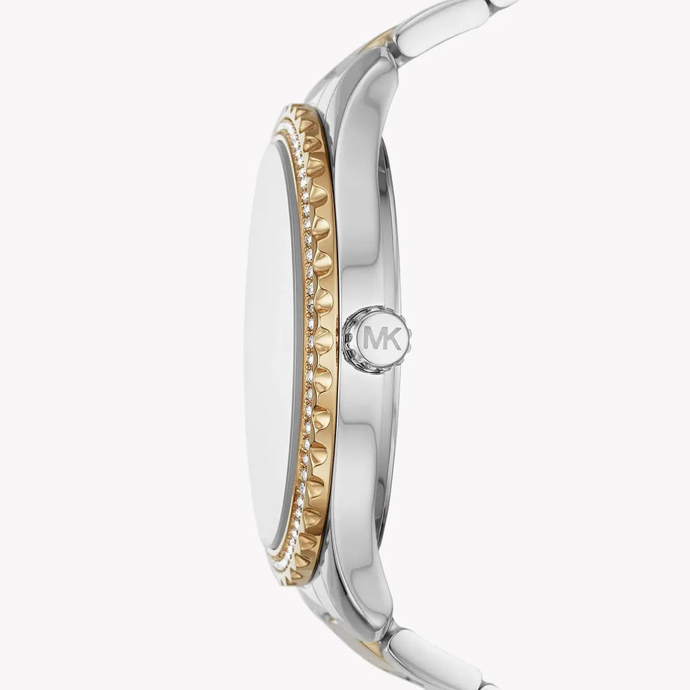 Michael Kors Women's Silver-Gold Watch, White Dial | Mk6899 by i-watch