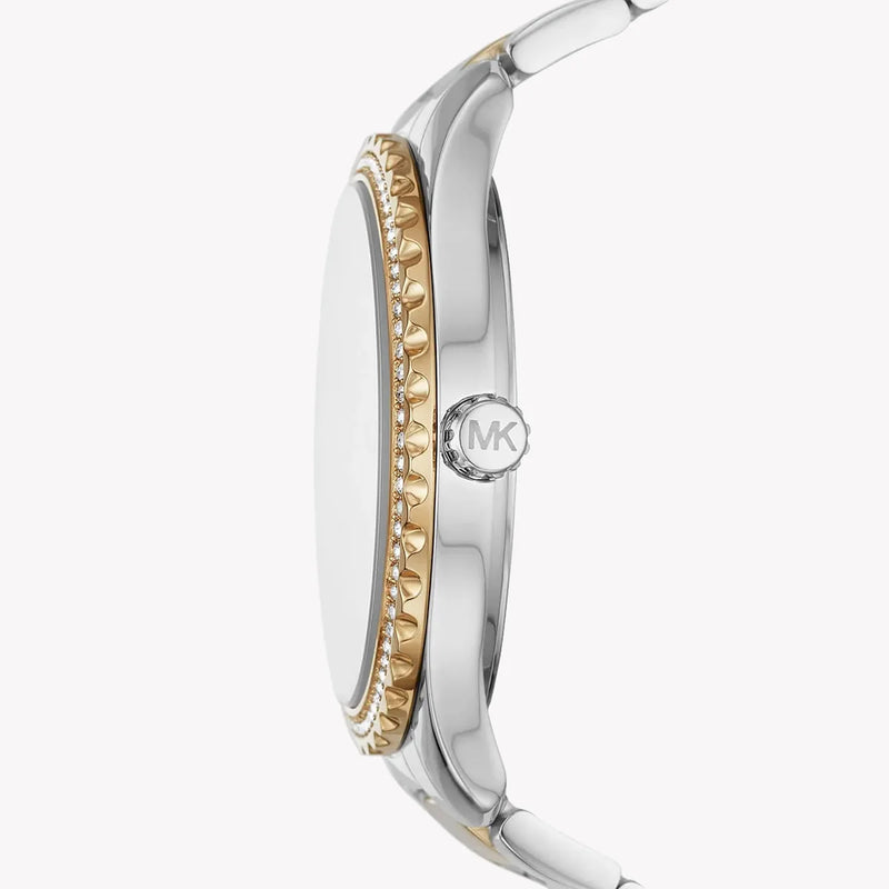 Michael Kors Women's Silver-Gold Watch, White Dial | Mk6899 by i-watch