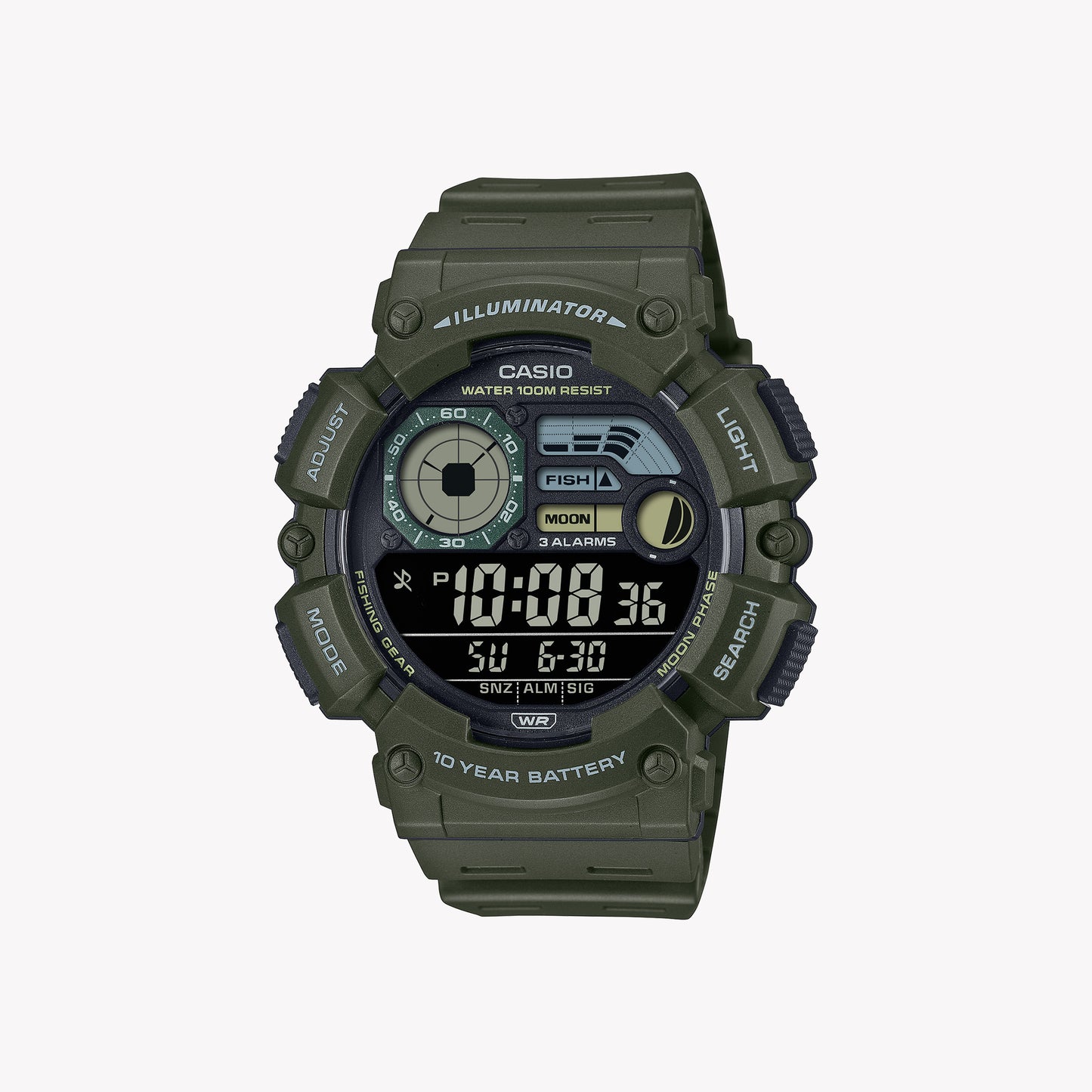 Casio WS-1500H-3BV Digital Green Men's Watch