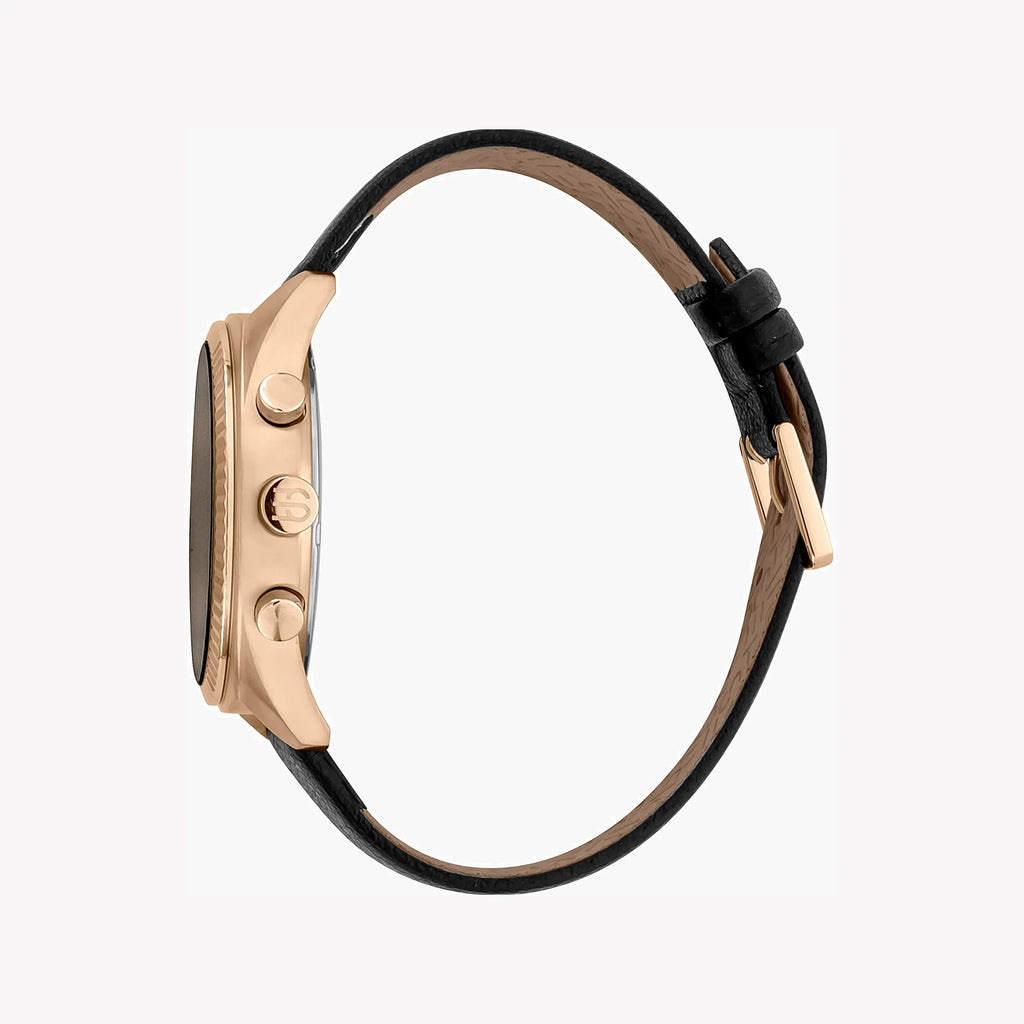 ESPRIT MEN'S TIMEPIECE - STYLISH BLACK LEATHER & ROSE GOLD - ELEGANT & DURABLE WATCH-i-Watch-2