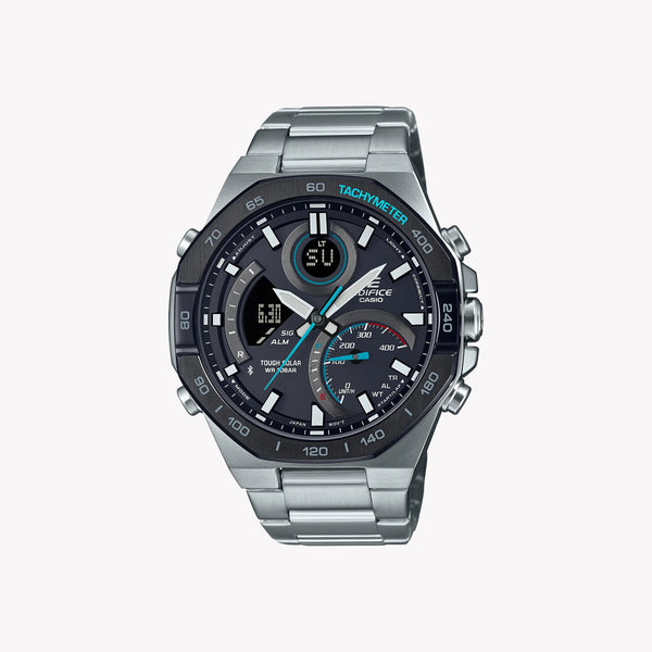 Casio Men's Stainless Steel Watch, Silver & Black | Ecb-950db-1aef by i-watch
