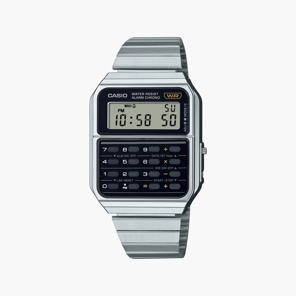 Casio Unisex Silver Resin Watch, Digital Dial | Ca-500we-1aef by i-watch