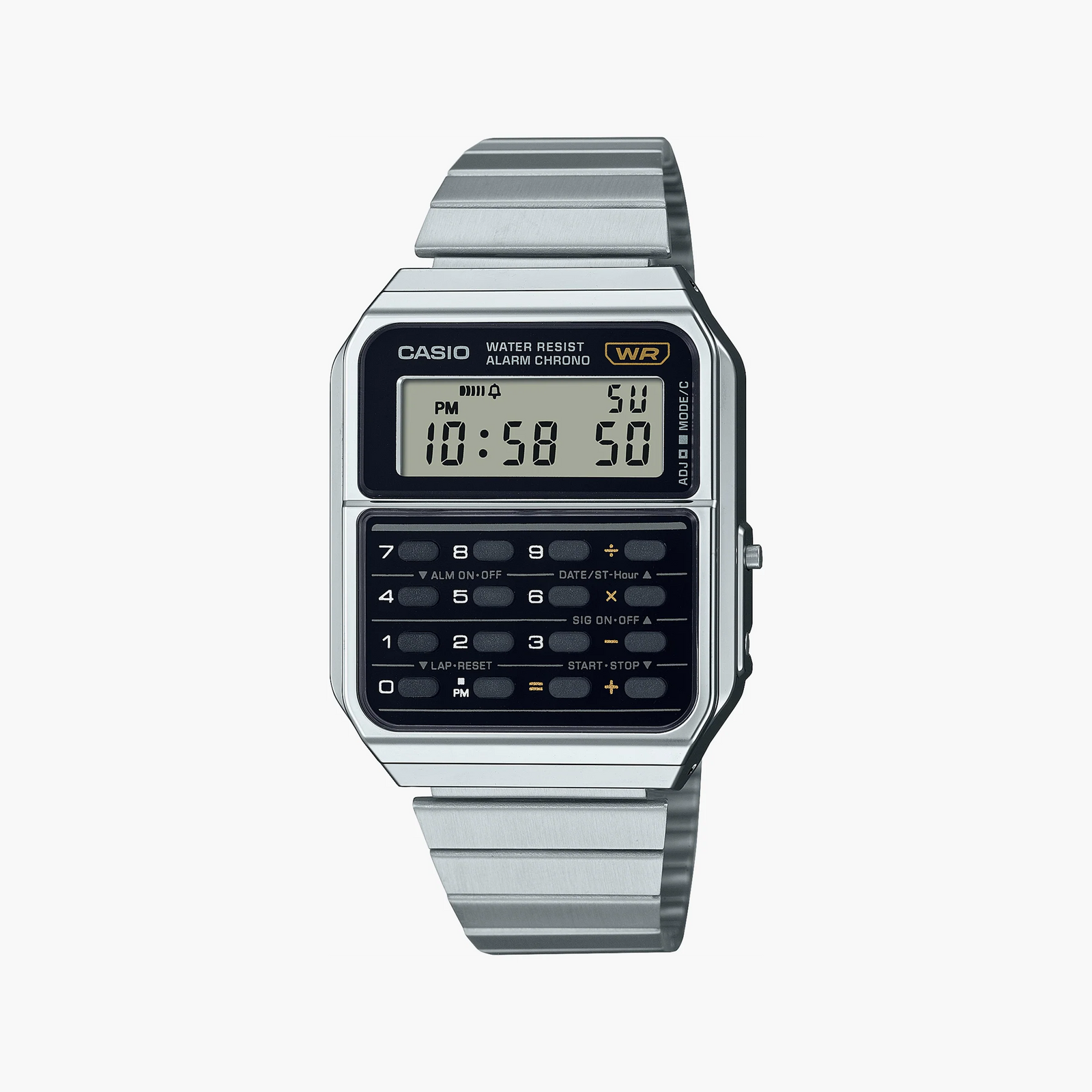Casio Unisex Silver Resin Watch, Digital Dial | Ca-500we-1aef by i-watch