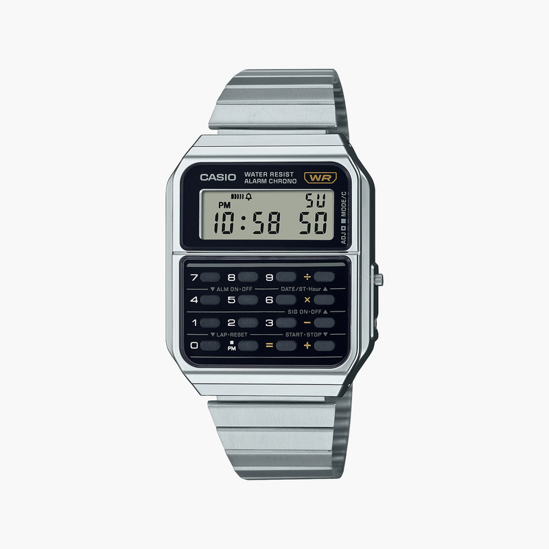Casio Unisex Silver Resin Watch, Digital Dial | Ca-500we-1aef by i-watch
