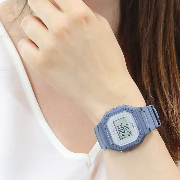 Casio Unisex Dark Grey Digital Watch, Resin Band | W-218hc-2av by i-watch