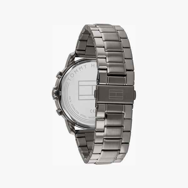 Tommy Hilfiger Men's Grey Stainless Steel, Blue Dial | 1671527 by i-watch