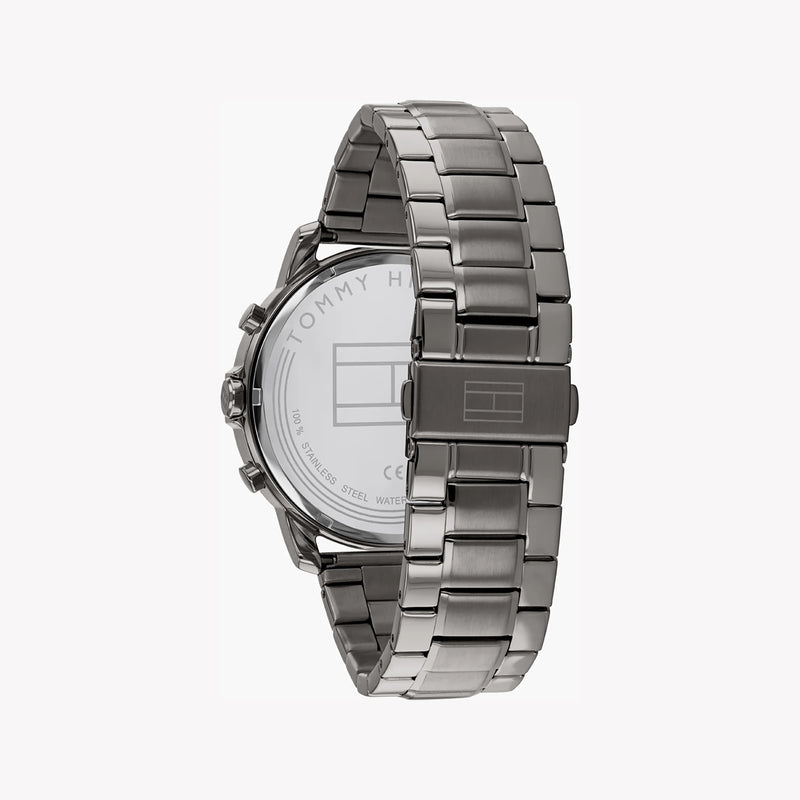 Tommy Hilfiger Men's Grey Stainless Steel, Blue Dial | 1671527 by i-watch