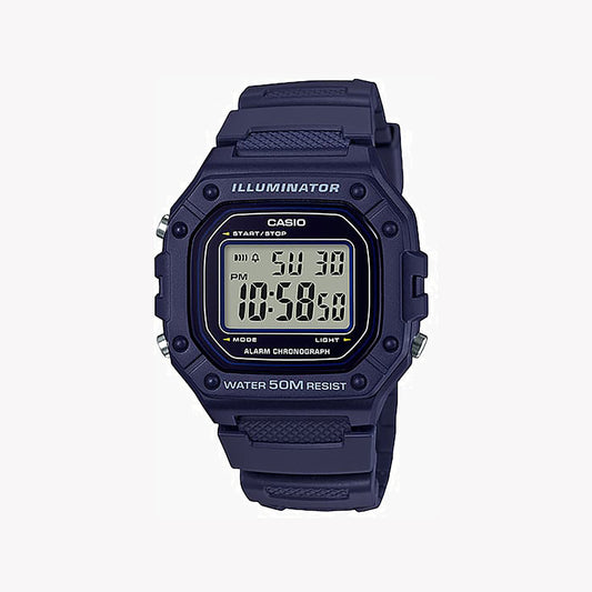 Montre numérique pour homme Casio W-218H-2AV bleu foncé