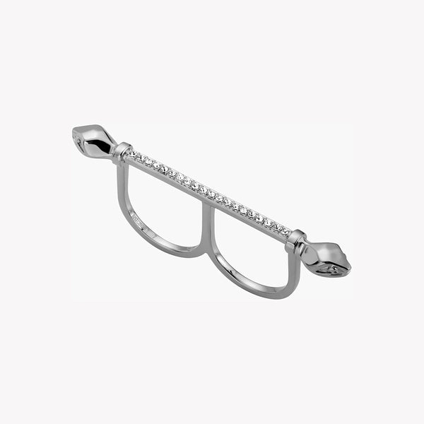 Just Cavalli Women's Silver Brass Ring, Silver Finish | Jcrg00410106