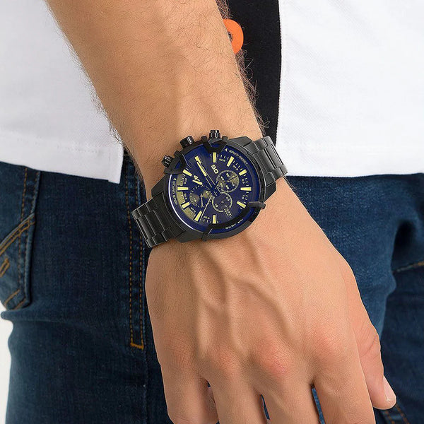 Diesel Men's Black Stainless Steel Watch, Black Dial | Dz4529 by i-watch