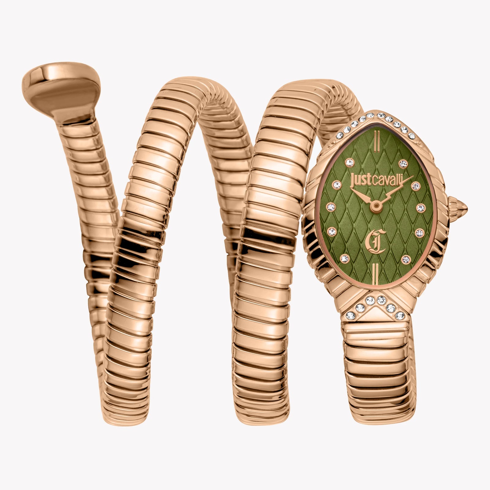 Just Cavalli Women's Rose Gold Watch, Olive Dial | Jc1l323m0045 by i-watch
