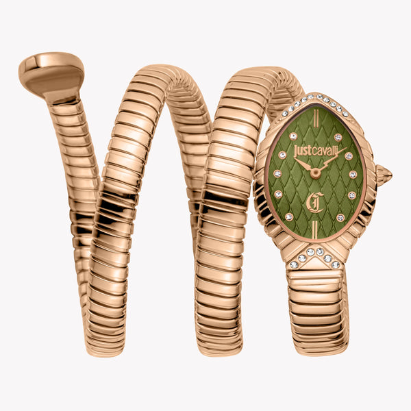Just Cavalli Women's Rose Gold Watch, Olive Dial | Jc1l323m0045 by i-watch