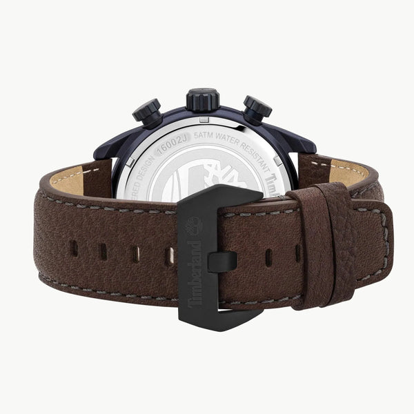 Timberland Men's Dark Blue Stainless Steel, Brown Leather | Tbl16002jlabl03 by i-watch