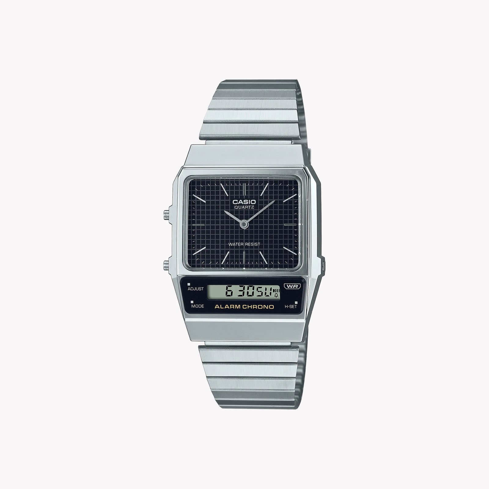 Casio Men's Silver Resin & Stainless Steel Watch, Black Dial | Aq-800e-1a by i-watch