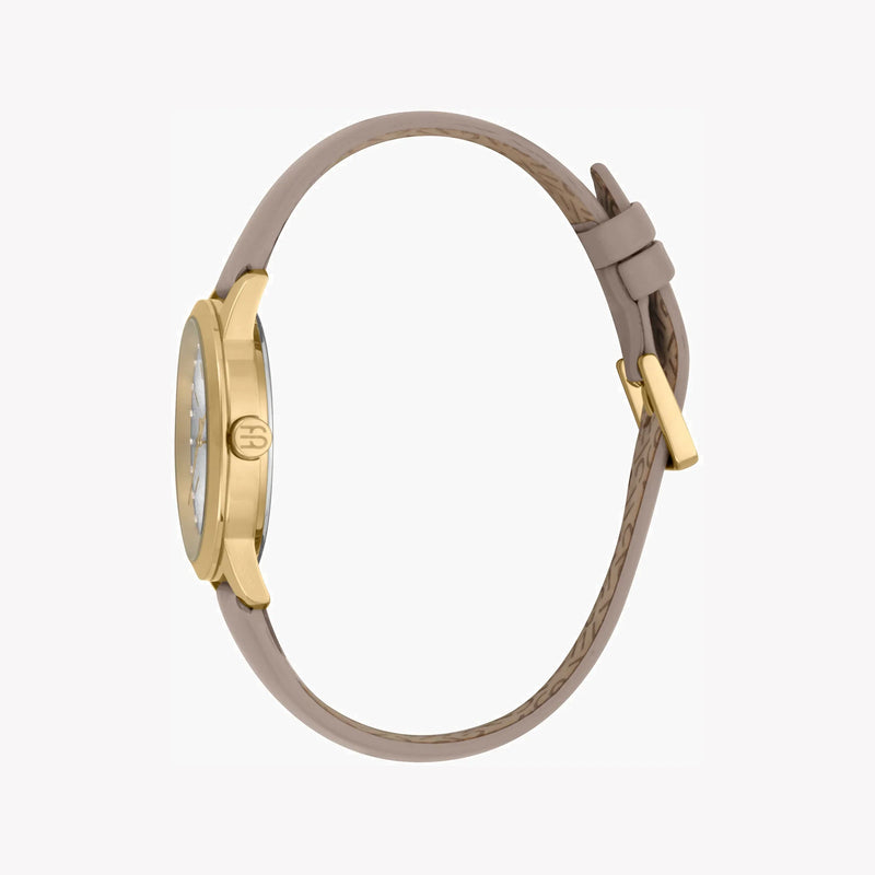 Esprit Women's Beige Leather Watch, Silver Dial | Es1l063m0015 by i-watch