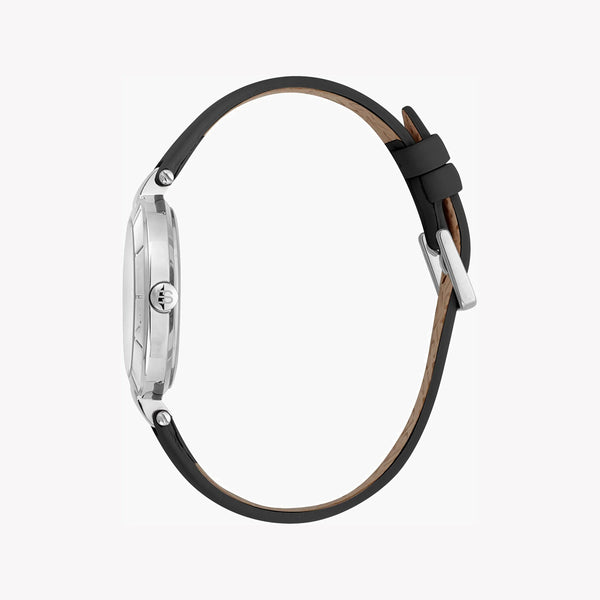 ESPRIT Women's Watch with Silver Stainless Steel Case and Black Leather Band-i-Watch-2