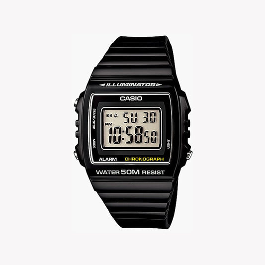 Casio W-215H-1AV Digitale schwarze Unisex-Uhr