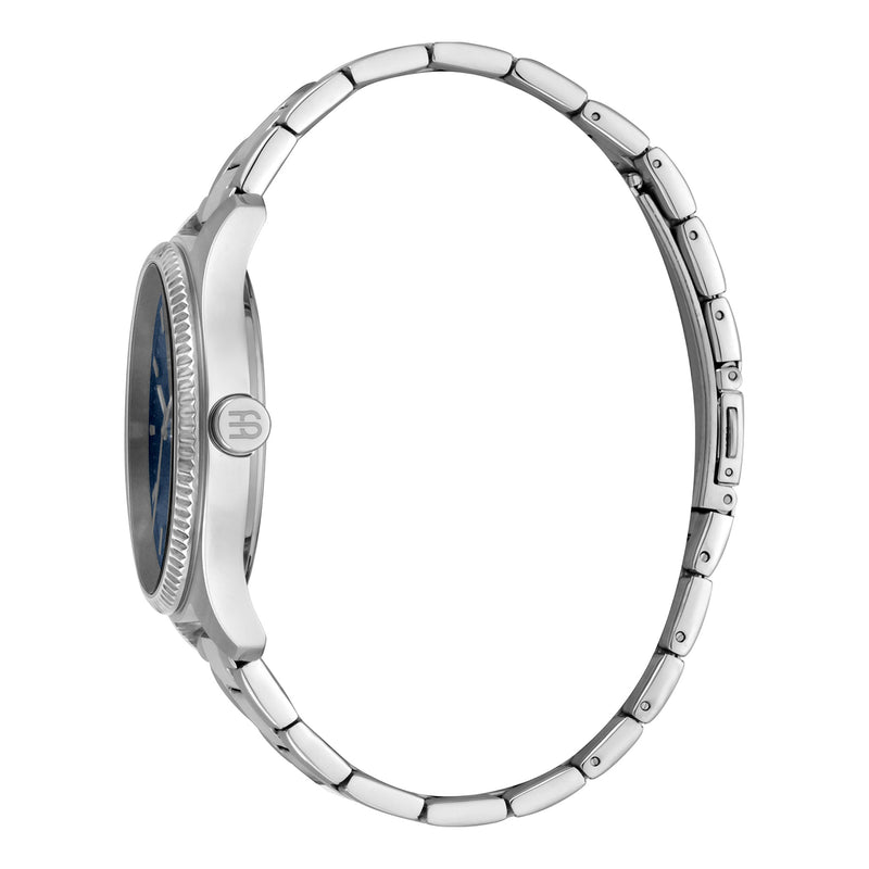 Esprit Men's Silver Stainless Steel Timepiece - Elegant Blue Dial Charm by i-watch