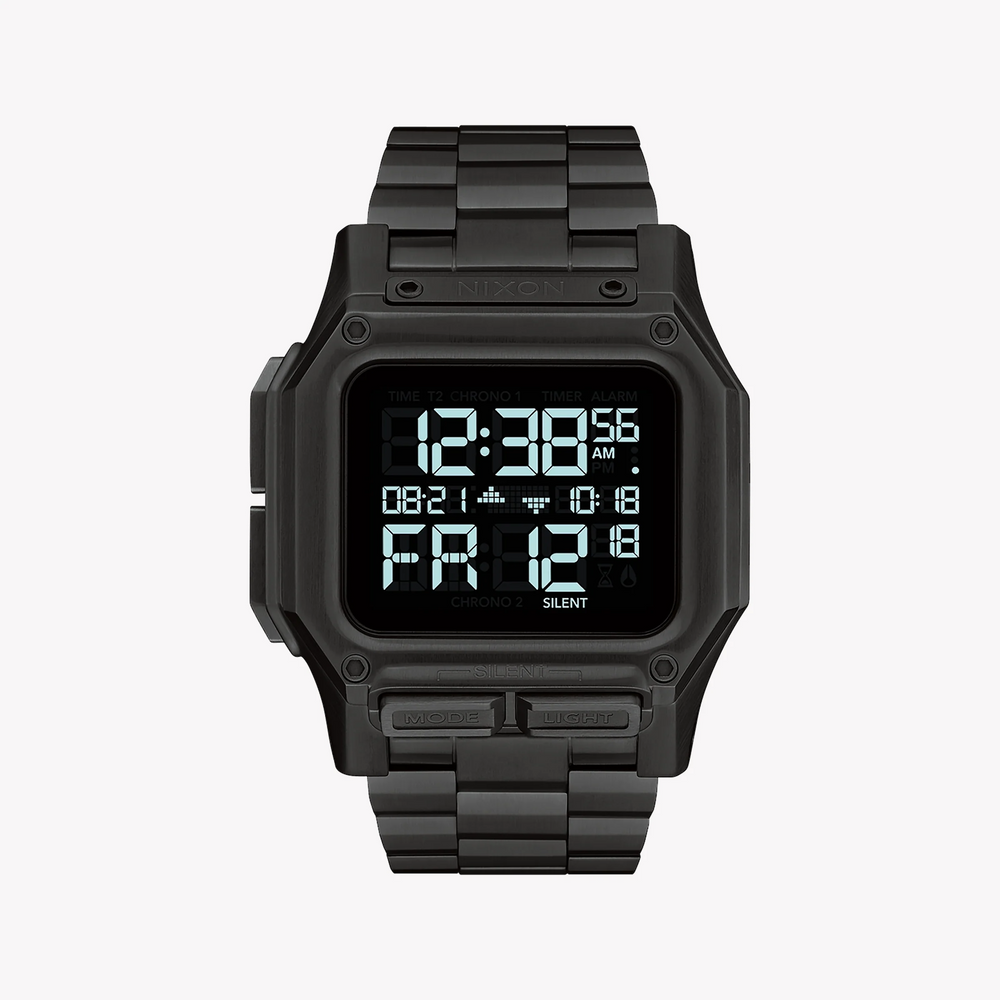 Nixon Men's Black Stainless Steel Watch, Digital Dial | A1268-001 by i-watch