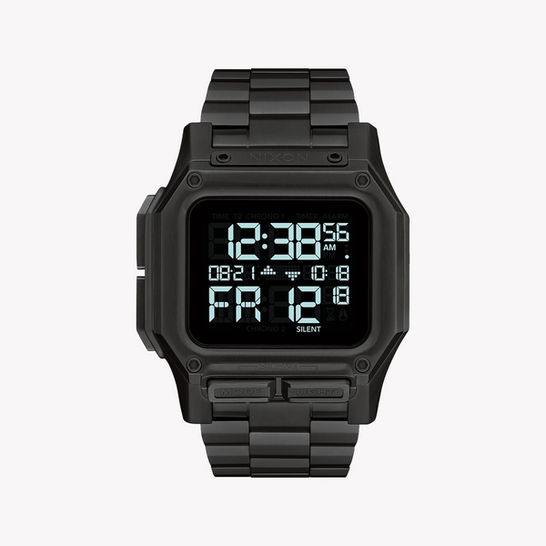 Nixon Men's Black Stainless Steel Watch, Digital Dial | A1268-001 by i-watch