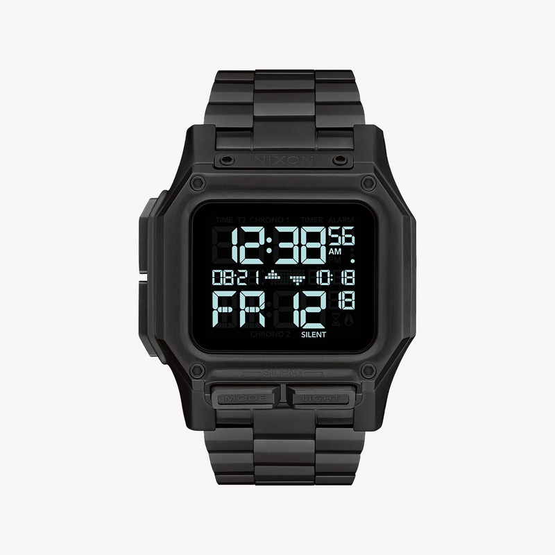 Nixon Men's Black Stainless Steel Watch, Digital Dial | A1268-001 by i-watch