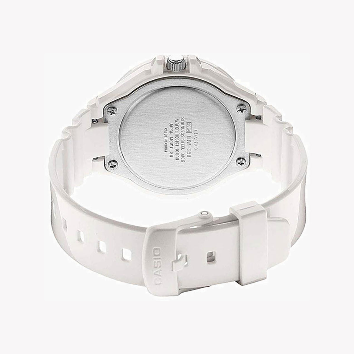 CASIO LRW-250H-4AVDF SPORTY CHIC - ADVENTURE-READY WOMEN'S WATCH with white resin band and vibrant design