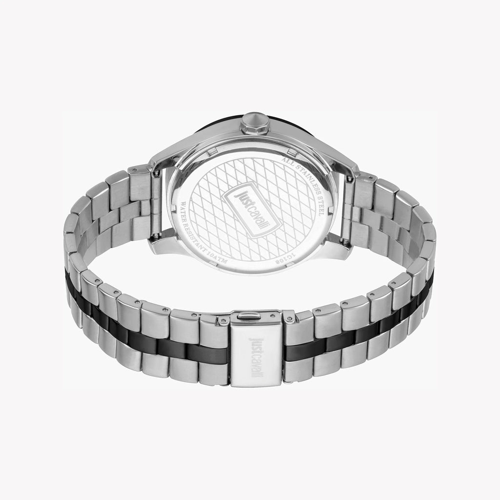 JUST CAVALLI JC1G108M0075 - ELEGANT BLACK DIAL MENS STAINLESS STEEL TIMEPIECE-i-Watch-3
