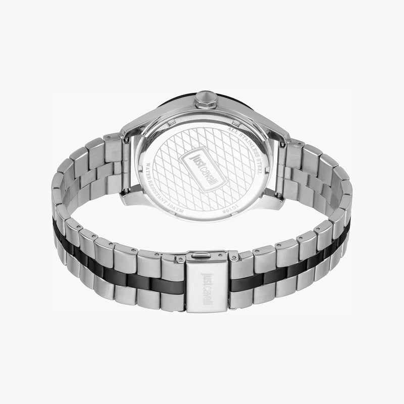 Just Cavalli Men's Silver & Black Watch, Black Dial | Jc1g108m0075 by i-watch