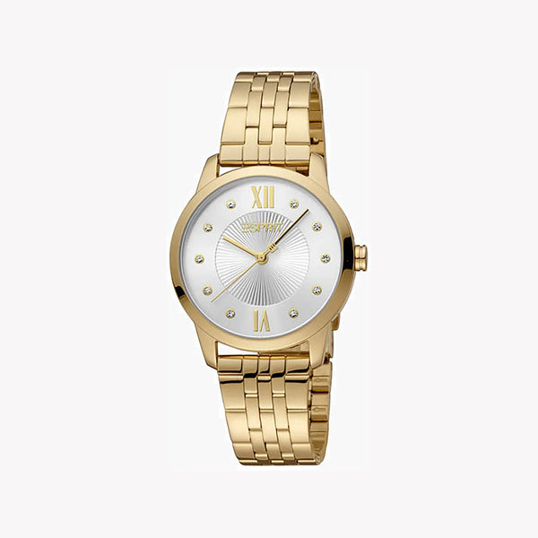 Esprit Women's Gold Stainless Steel Watch, Silver Dial | Es1l144m0025 by i-watch