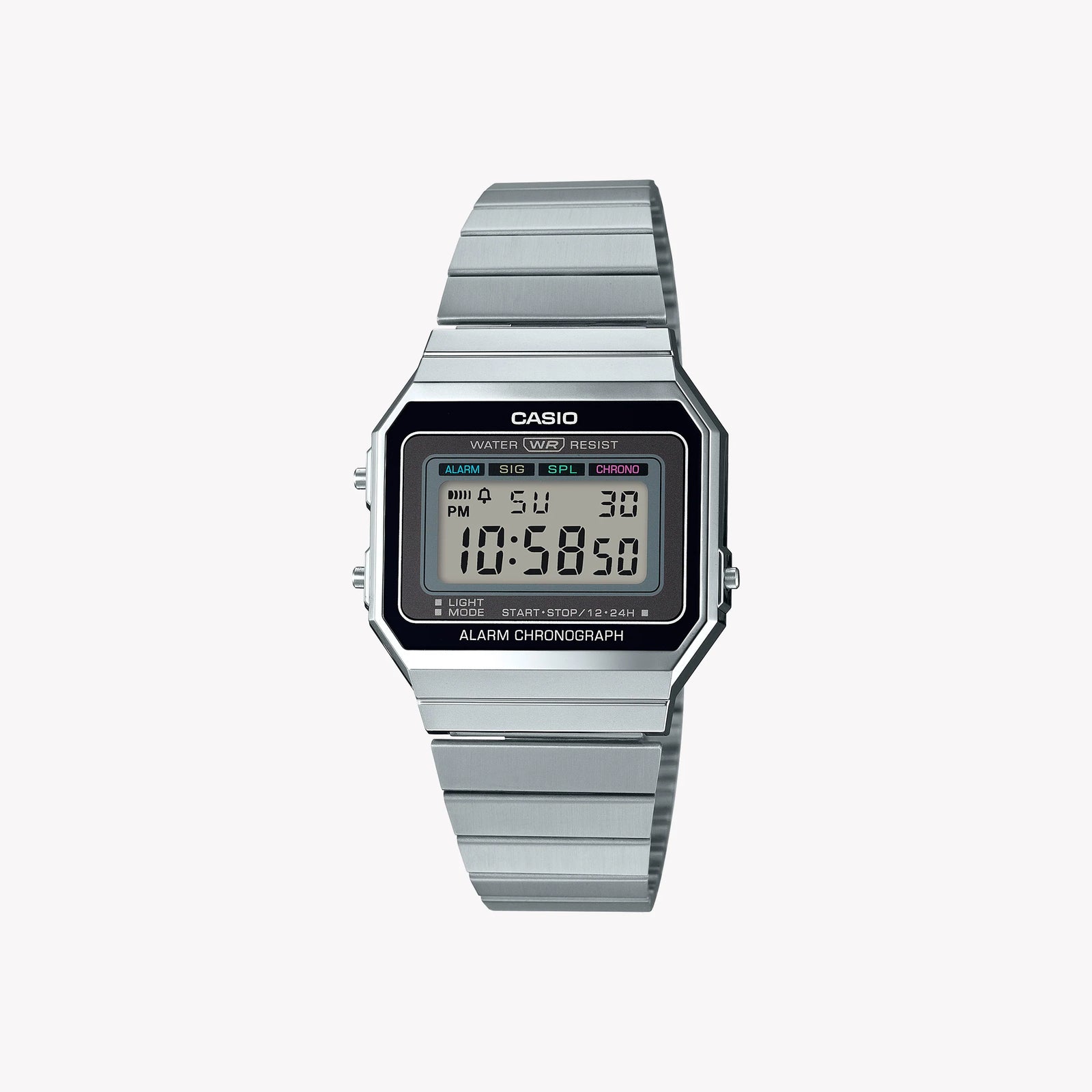 Casio Unisex Resin/Metal Watch, Silver/Black | A700we-1aef by i-watch