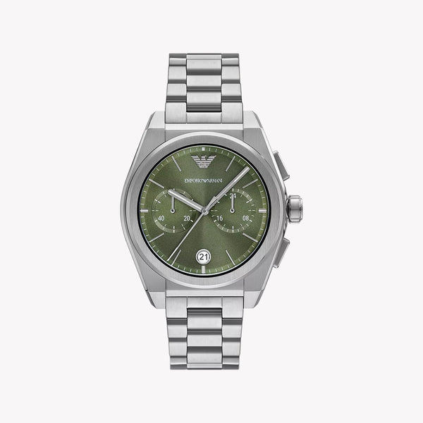 Emporio Armani Men's Silver Stainless Steel, Green Dial | Ar11640 by i-watch