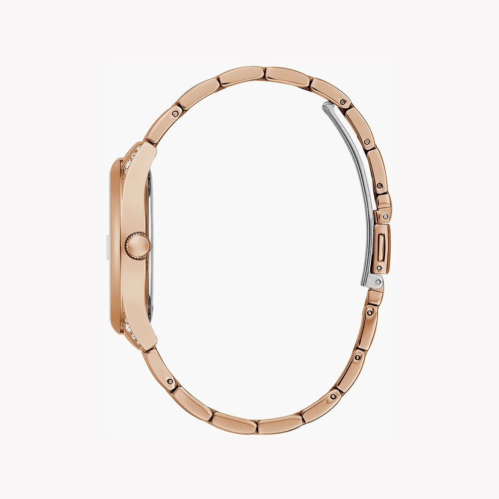 Guess Women's Rose Gold Watch, White mother of pearl Dial | Gw0047l2 by i-watch