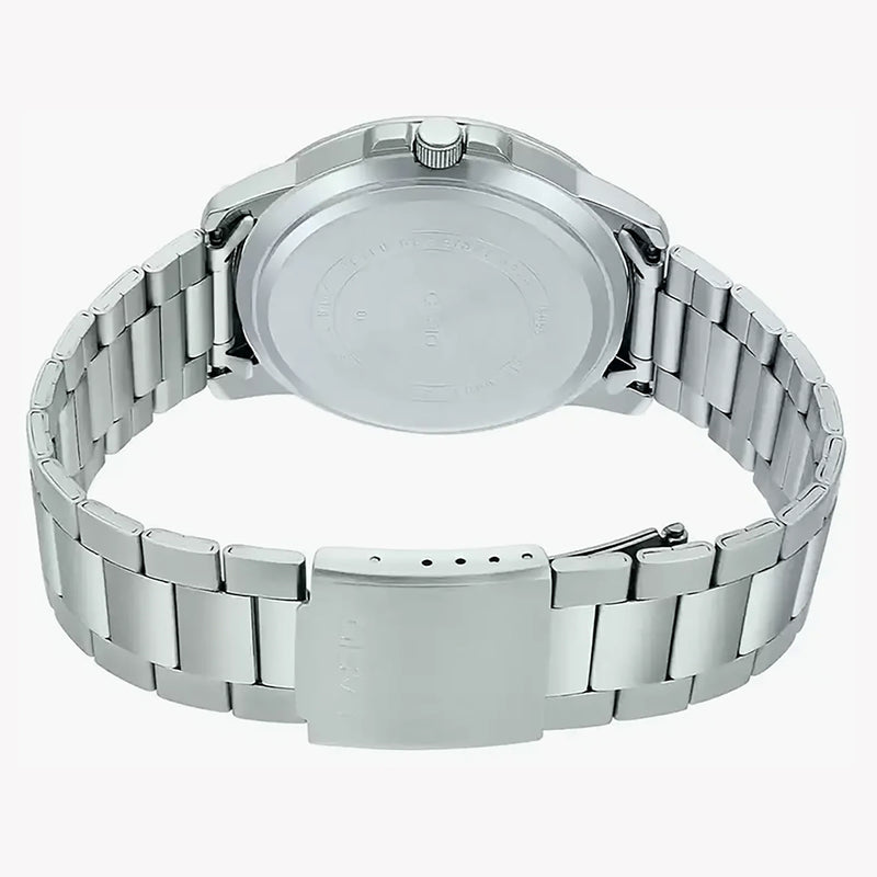 Mtp Men's Silver Bracelet Watch, Green Dial | Mtp-Vd01d-3e1vudf by i-watch