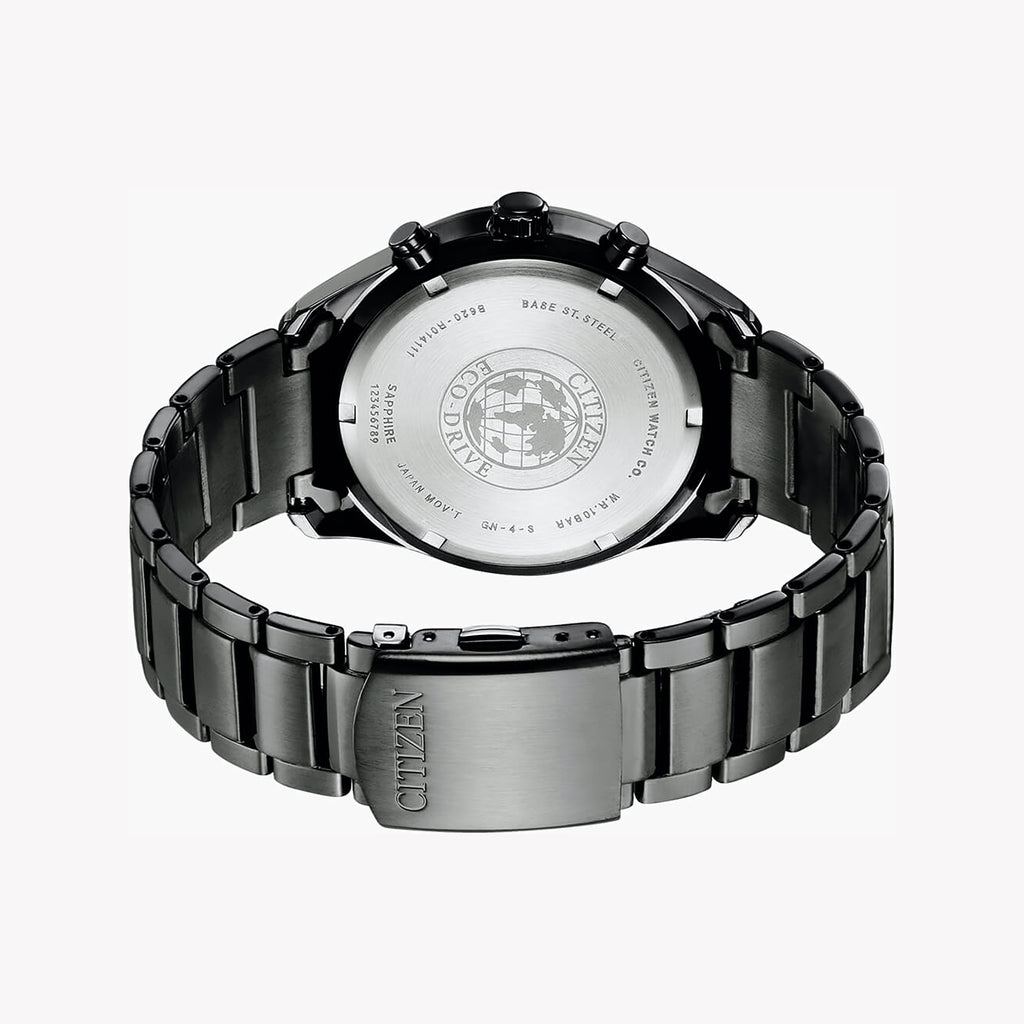 CITIZEN CA4459-85L BOLD PRECISION - STYLISH CHRONOGRAPH WITH BLUE DIAL & BLACK STAINLESS STEEL-i-Watch-2