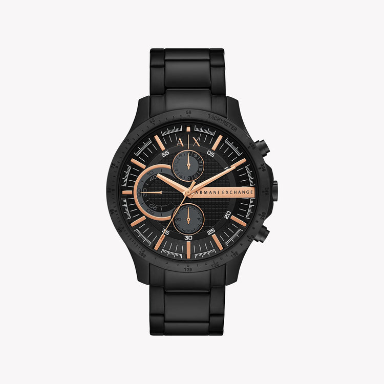 ARMANI EXCHANGE AX2429 MONTRE POUR HOMMES ELEGANTE NOIR AUDACIEUX AVEC BANDE EN ACIER INOXYDABLE i Watch