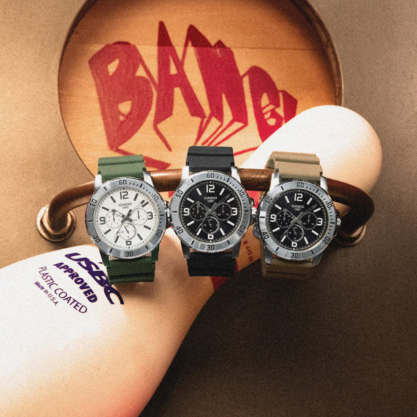 CASIO MTP-VD300-3B ADVENTURE TIME - SPORTY GREEN RESIN & STAINLESS STEEL MEN'S WATCH-i-Watch-5